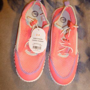 Water Friendly Shoes Girls w/ Comfort footbed Wonder Nation 2-3